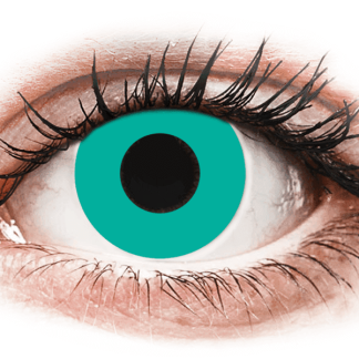 CRAZY LENS - Solid Turquoise - jednodniowe zerówki (2 лінзи)