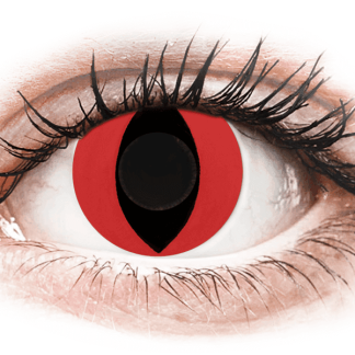 CRAZY LENS - Cat Eye Red - jednodniowe zerówki (2 лінзи)