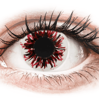 CRAZY LENS - Harlequin Black - jednodniowe zerówki (2 лінзи)